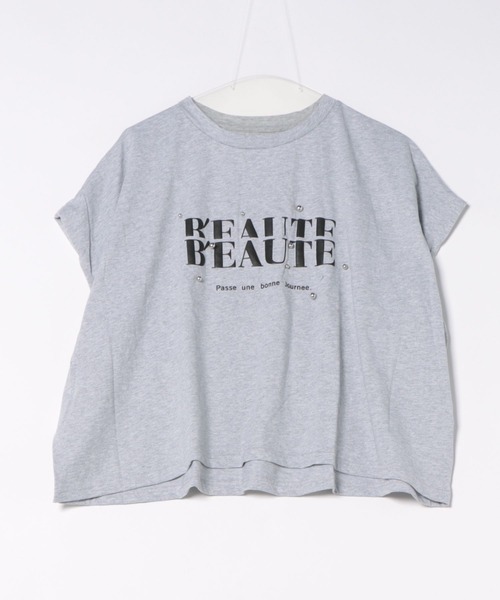 each(イーチ)の「スタッズロゴ半袖Tシャツ(Tシャツ/カットソー・レディース・グレー/ブラック/ホワイト・FREE)」の9枚目の写真