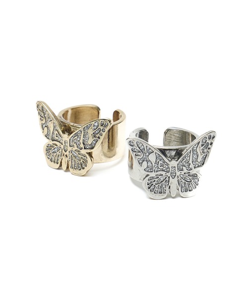 セール】RHINESTONE BUTTERFLY LOGO RING（リング）｜X-girl（エックス