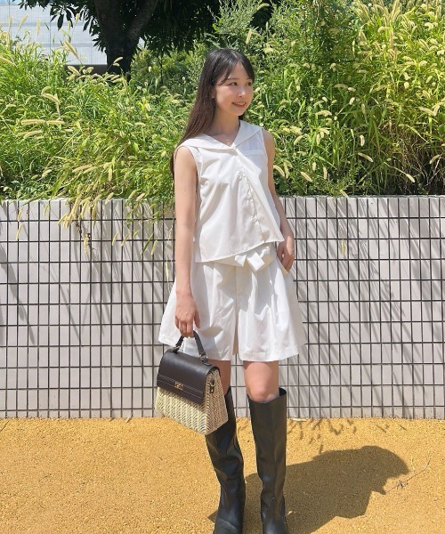 パンツ epa high waist short pants highwaist shortpants[BEG] - ëpa