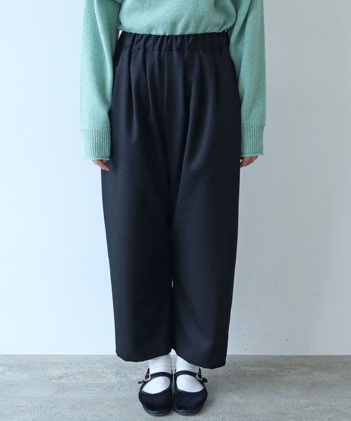 △2/60 ウール ギャバ タックパンツ（スラックス）｜bulle de savon