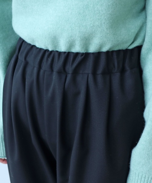 bulle de savon(ビュルデサボン)の「△2/60 ウール ギャバ タックパンツ(スラックス・レディース・ブラック・FREE)」の9枚目の写真