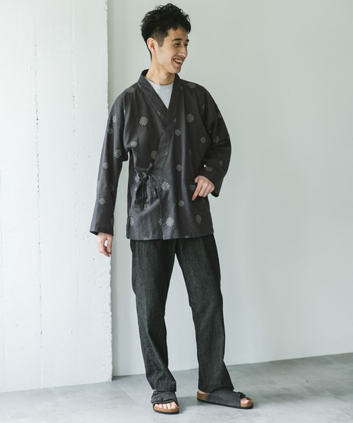 URBAN RESEARCH DOORS（アーバンリサーチドアーズ）の「『UR TECH 高機能リネン』半纏ジャケット（その他アウター・メンズ・グリーン/ブラック系その他・LARGE/X-LARGE）」の8枚目の写真