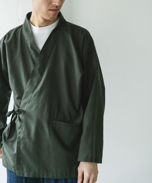 URBAN RESEARCH DOORS（アーバンリサーチドアーズ）の「『UR TECH 高機能リネン』半纏ジャケット（その他アウター・メンズ・グリーン/ブラック系その他・LARGE/X-LARGE）」の9枚目の写真