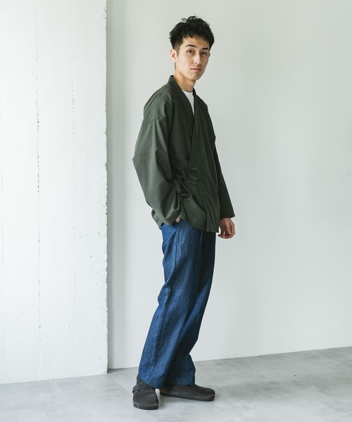 URBAN RESEARCH DOORS（アーバンリサーチドアーズ）の「『UR TECH 高機能リネン』半纏ジャケット（その他アウター・メンズ・グリーン/ブラック系その他・LARGE/X-LARGE）」の13枚目の写真