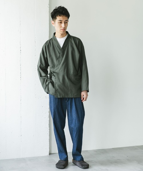 URBAN RESEARCH DOORS（アーバンリサーチドアーズ）の「『UR TECH 高機能リネン』半纏ジャケット（その他アウター・メンズ・グリーン/ブラック系その他・LARGE/X-LARGE）」の14枚目の写真