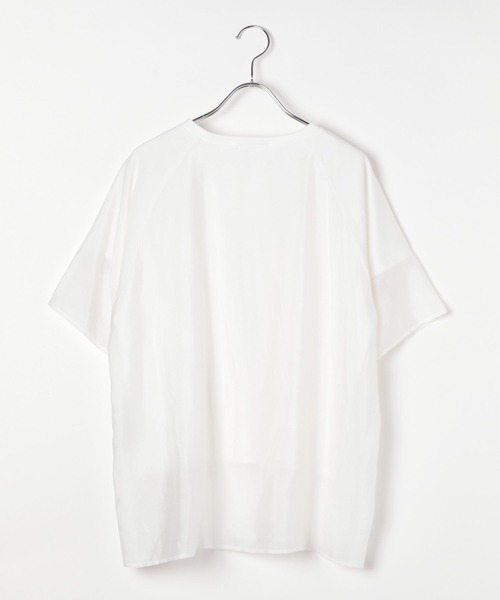 BAYFLOW（ベイフロー）の「シアーレイヤード半袖T（Tシャツ/カットソー・レディース・レンガ/オフホワイト/ブラック・FREE）」の19枚目の写真