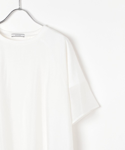 BAYFLOW（ベイフロー）の「シアーレイヤード半袖T（Tシャツ/カットソー・レディース・レンガ/オフホワイト/ブラック・FREE）」の10枚目の写真