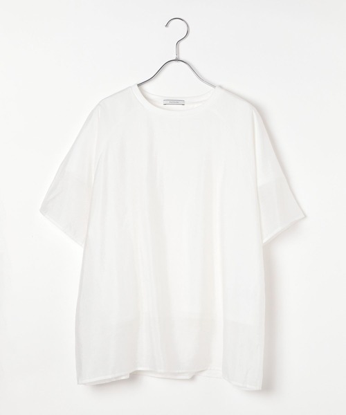 BAYFLOW（ベイフロー）の「シアーレイヤード半袖T（Tシャツ/カットソー・レディース・レンガ/オフホワイト/ブラック・FREE）」の8枚目の写真