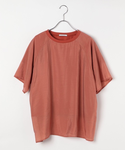 BAYFLOW（ベイフロー）の「シアーレイヤード半袖T（Tシャツ/カットソー・レディース・レンガ/オフホワイト/ブラック・FREE）」の9枚目の写真