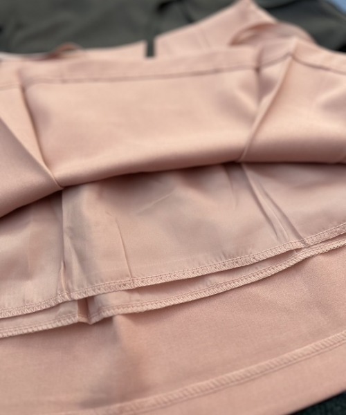 ipugo（イプゴ）の「ipugo/イプゴ リボンスリットミニ丈スカート（スカート・レディース・ピンク/チャコール・FREE）」の6枚目の写真