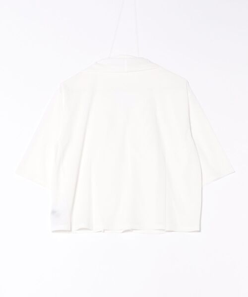 GOLDJAPAN(ゴールドジャパン)の「ストレッチカーデフェイクギャザートップス【大きいサイズ対応】(シャツ/ブラウス・レディース・ベージュ系/ブラック/オフホワイト・LL/3L/4L/5L)」の22枚目の写真