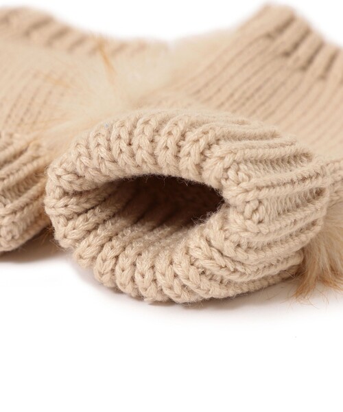 Ray BEAMS（レイビームス）の「フェイクファー グローブ（手袋・レディース・ベージュ/グレー・ONE SIZE）」の7枚目の写真