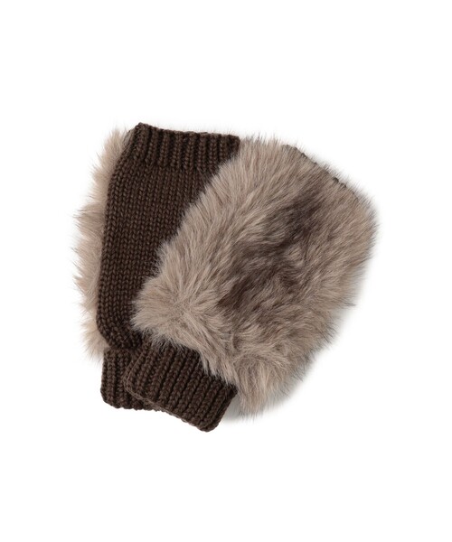 Ray BEAMS（レイビームス）の「フェイクファー グローブ（手袋・レディース・ベージュ/グレー・ONE SIZE）」の8枚目の写真