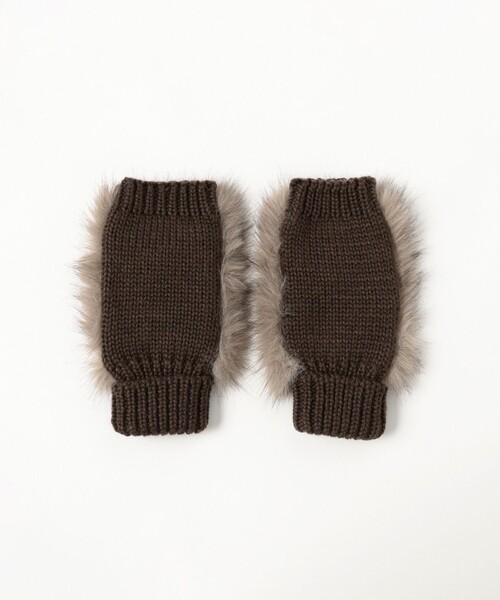 Ray BEAMS（レイビームス）の「フェイクファー グローブ（手袋・レディース・ベージュ/グレー・ONE SIZE）」の9枚目の写真