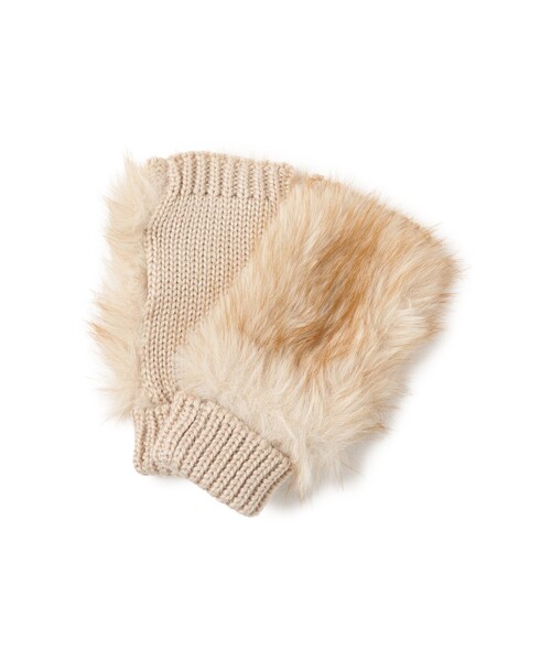 Ray BEAMS（レイビームス）の「フェイクファー グローブ（手袋・レディース・ベージュ/グレー・ONE SIZE）」の12枚目の写真