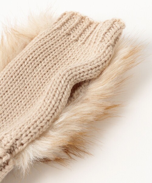 Ray BEAMS（レイビームス）の「フェイクファー グローブ（手袋・レディース・ベージュ/グレー・ONE SIZE）」の14枚目の写真