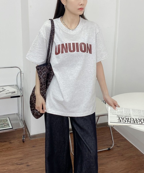 MAISON DE THERESE（メゾン ド テレーズ）の「綿レギュラーフィット 半袖Tシャツ（Tシャツ/カットソー・レディース・ブラック/グレー/イエロー/ブラウン/グリーン/ライトグレー・M/L）」の3枚目の写真