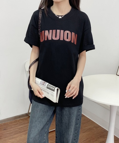 MAISON DE THERESE（メゾン ド テレーズ）の「綿レギュラーフィット 半袖Tシャツ（Tシャツ/カットソー・レディース・ブラック/グレー/イエロー/ブラウン/グリーン/ライトグレー・M/L）」の8枚目の写真