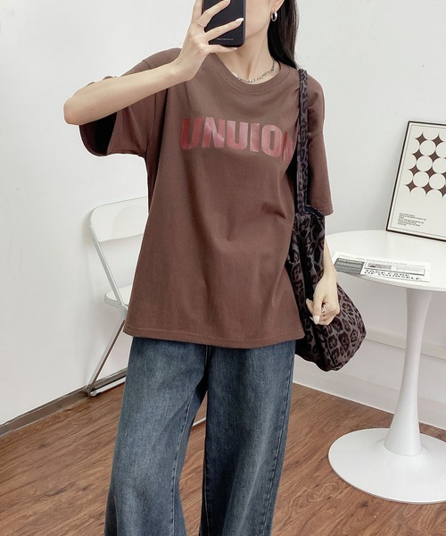 MAISON DE THERESE（メゾン ド テレーズ）の「綿レギュラーフィット 半袖Tシャツ（Tシャツ/カットソー・レディース・ブラック/グレー/イエロー/ブラウン/グリーン/ライトグレー・M/L）」の17枚目の写真