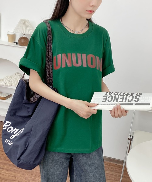 MAISON DE THERESE（メゾン ド テレーズ）の「綿レギュラーフィット 半袖Tシャツ（Tシャツ/カットソー・レディース・ブラック/グレー/イエロー/ブラウン/グリーン/ライトグレー・M/L）」の13枚目の写真