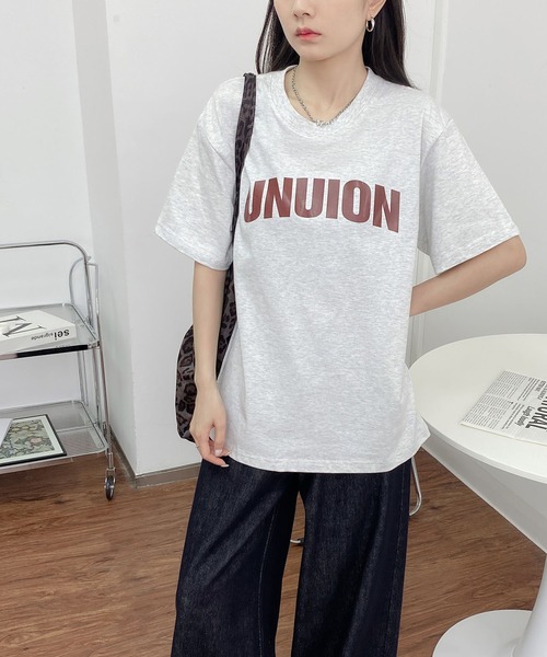 MAISON DE THERESE（メゾン ド テレーズ）の「綿レギュラーフィット 半袖Tシャツ（Tシャツ/カットソー・レディース・ブラック/グレー/イエロー/ブラウン/グリーン/ライトグレー・M/L）」の7枚目の写真