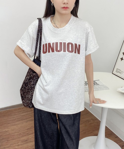 MAISON DE THERESE（メゾン ド テレーズ）の「綿レギュラーフィット 半袖Tシャツ（Tシャツ/カットソー・レディース・ブラック/グレー/イエロー/ブラウン/グリーン/ライトグレー・M/L）」の20枚目の写真