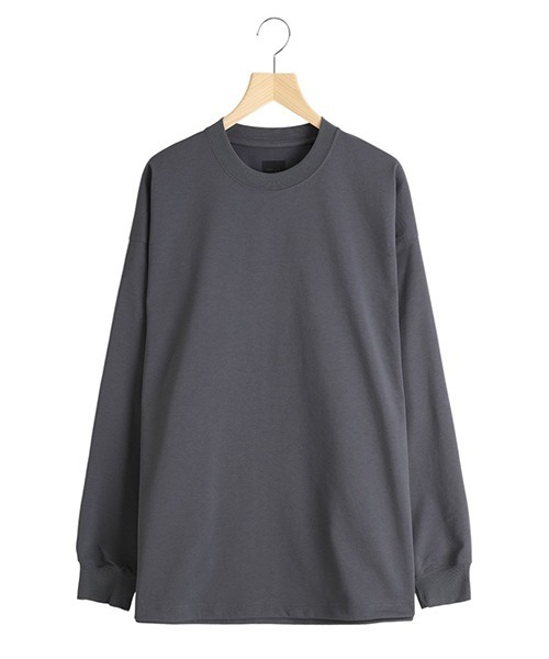 DAIWA PIER39（ダイワピア39）の「DAIWA PIER39 / ダイワ ピアサーティナイン：TECH DRAWSTRING L/S TEE：BE-40025[PIE]（Tシャツ/カットソー・メンズ・チャコールグレー/ブラック・M/L）」の2枚目の写真