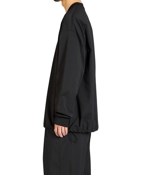 DAIWA PIER39（ダイワピア39）の「DAIWA PIER39 / ダイワ ピアサーティナイン：TECH DRAWSTRING L/S TEE：BE-40025[PIE]（Tシャツ/カットソー・メンズ・チャコールグレー/ブラック・M/L）」の8枚目の写真