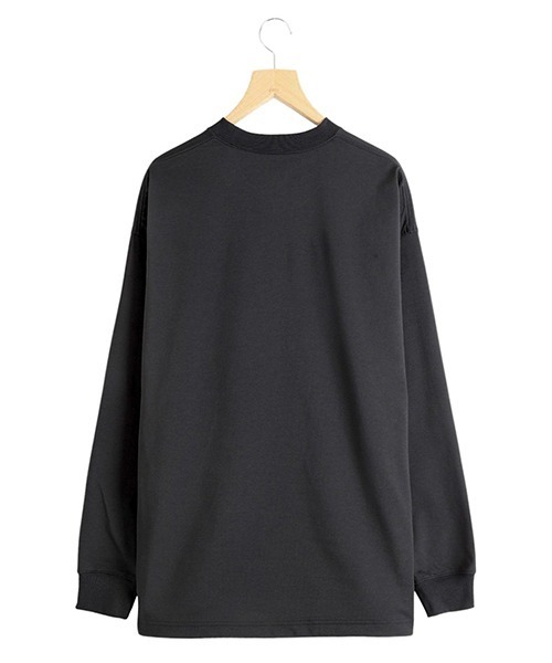 DAIWA PIER39（ダイワピア39）の「DAIWA PIER39 / ダイワ ピアサーティナイン：TECH DRAWSTRING L/S TEE：BE-40025[PIE]（Tシャツ/カットソー・メンズ・チャコールグレー/ブラック・M/L）」の3枚目の写真