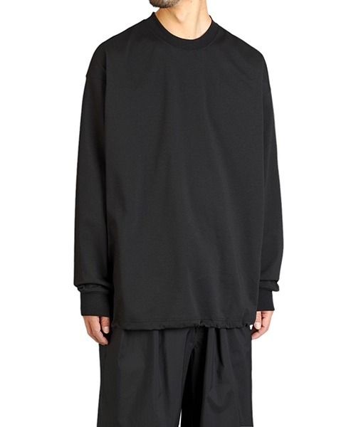 DAIWA PIER39（ダイワピア39）の「DAIWA PIER39 / ダイワ ピアサーティナイン：TECH DRAWSTRING L/S TEE：BE-40025[PIE]（Tシャツ/カットソー・メンズ・チャコールグレー/ブラック・M/L）」の9枚目の写真