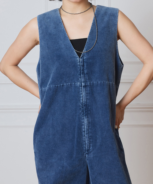 セール】IENA LA BOUCLE インディゴコーデュロイオールインワン