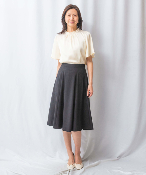 NARACAMICIE(ナラカミーチェ)の「【NARACAMICIE】【セットアップ対応】NEROフレアスカート(スカート・レディース・ブラック・S/M/L/XL)」の6枚目の写真