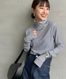 【FUDGE 11月号掲載】[MILLER/ミラー] 別注 パネルリブ シアータートルTシャツ