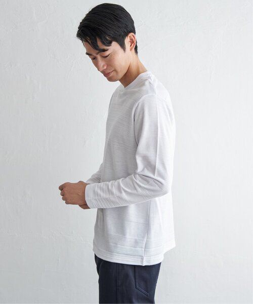 IKKA LOUNGE(イッカラウンジ)の「ランダムリップルボーダーロンT(Tシャツ/カットソー・メンズ・ワイン/ブラック/ホワイト/ネイビー・L/M/XL/S)」の19枚目の写真