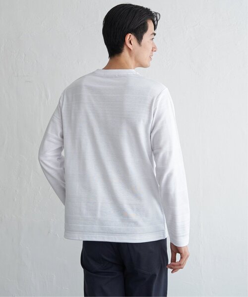 IKKA LOUNGE(イッカラウンジ)の「ランダムリップルボーダーロンT(Tシャツ/カットソー・メンズ・ワイン/ブラック/ホワイト/ネイビー・L/M/XL/S)」の20枚目の写真