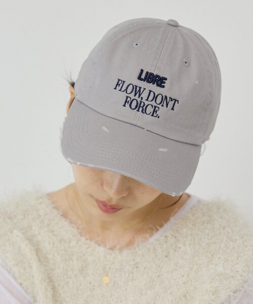 GALLARDAGALANTE（ガリャルダガランテ）の「ダメージロゴキャップ（ハット・レディース・グレー/ベージュ・FREE）」の4枚目の写真