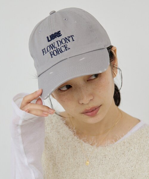 GALLARDAGALANTE（ガリャルダガランテ）の「ダメージロゴキャップ（ハット・レディース・グレー/ベージュ・FREE）」の5枚目の写真