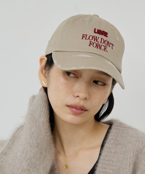 GALLARDAGALANTE（ガリャルダガランテ）の「ダメージロゴキャップ（ハット・レディース・グレー/ベージュ・FREE）」の7枚目の写真
