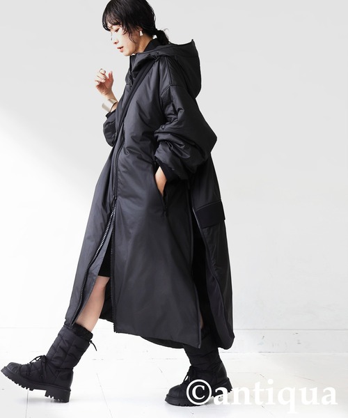 antiqua（アンティカ）の「中綿レースアップブーツ（ブーツ・レディース・ブラック・24/23/25）」の8枚目の写真