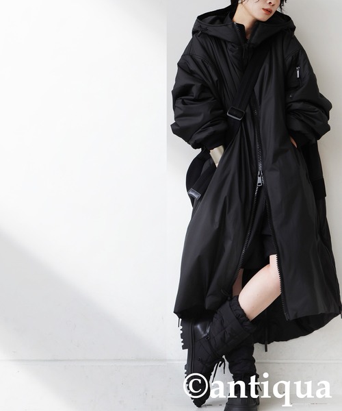 antiqua（アンティカ）の「中綿レースアップブーツ（ブーツ・レディース・ブラック・24/23/25）」の9枚目の写真