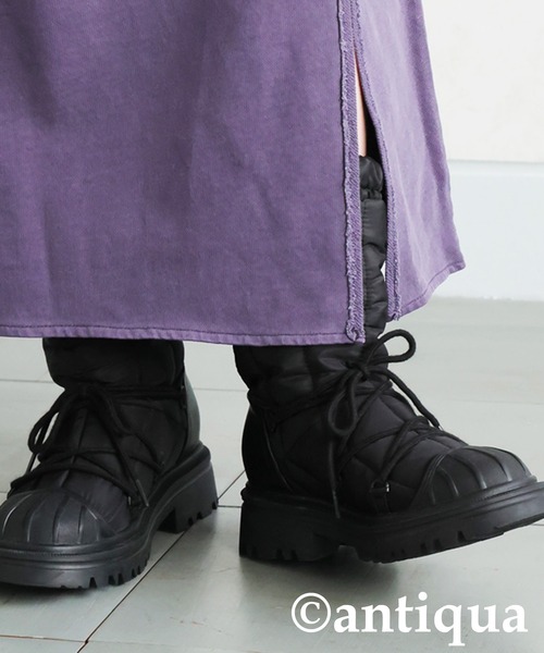 antiqua（アンティカ）の「中綿レースアップブーツ（ブーツ・レディース・ブラック・24/23/25）」の13枚目の写真