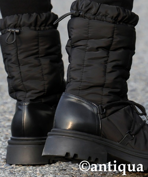 antiqua（アンティカ）の「中綿レースアップブーツ（ブーツ・レディース・ブラック・24/23/25）」の19枚目の写真