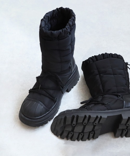 antiqua（アンティカ）の「中綿レースアップブーツ（ブーツ・レディース・ブラック・24/23/25）」の22枚目の写真