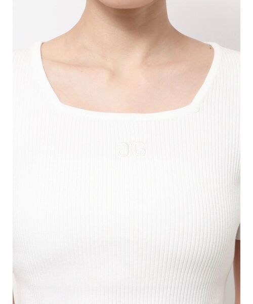 GYDA（ジェイダ）の「SymmetryGYDA ハーフスリーブニットトップス（ニット/セーター・レディース・パープル/オフホワイト/ブラック・FREE）」の18枚目の写真