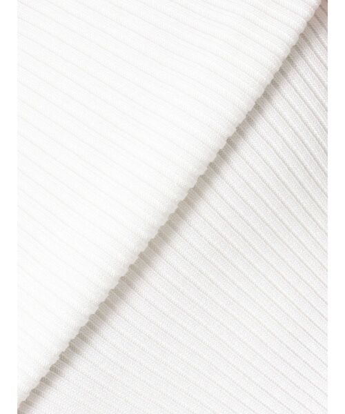 GYDA（ジェイダ）の「SymmetryGYDA ハーフスリーブニットトップス（ニット/セーター・レディース・パープル/オフホワイト/ブラック・FREE）」の6枚目の写真