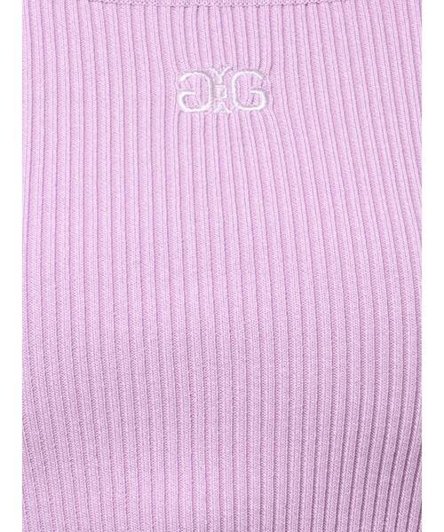 GYDA（ジェイダ）の「SymmetryGYDA ハーフスリーブニットトップス（ニット/セーター・レディース・パープル/オフホワイト/ブラック・FREE）」の9枚目の写真