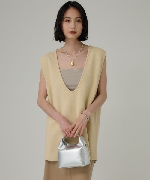 BABYLONE(バビロン)の「ブークレセッケツベスト(ベスト・レディース・ベージュ/ボルドー/ブラック・フリー)」の12枚目の写真