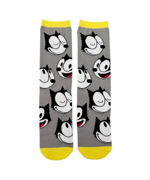 Felix the Cat 】 フィリックス・ザ・キャット クルーソックス 総柄
