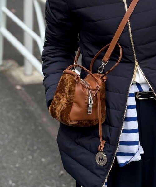 MARCO MASI/ マルコマージ】ミニキューブムートンバッグ（ショルダー  