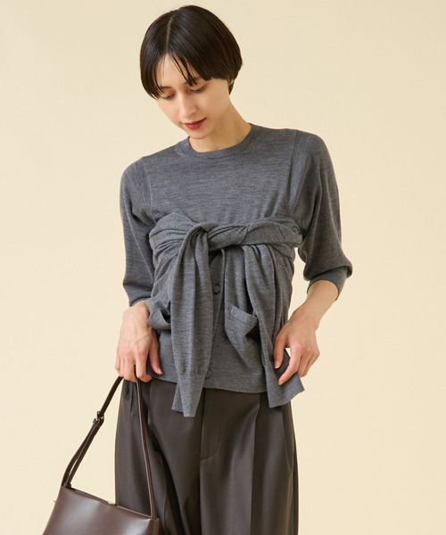 martinique(マルティニーク)の「《定番》ESSENTIALプルオーバー(アンサンブル可)(ニット/セーター・レディース・ピンク/グリーン/ブラウン/グレー・FREE)」の2枚目の写真